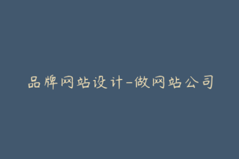 品牌网站设计-做网站公司