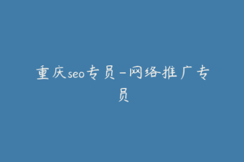 重庆seo专员-网络推广专员
