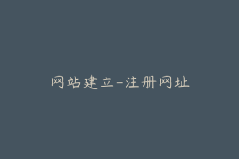 网站建立-注册网址