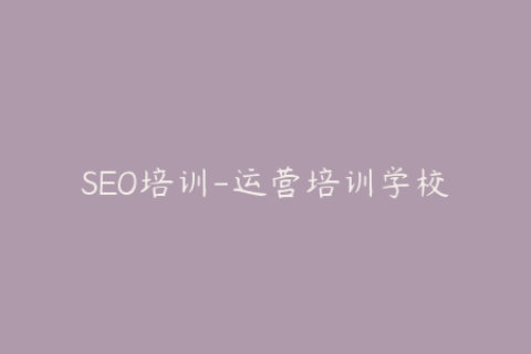 SEO培训-运营培训学校