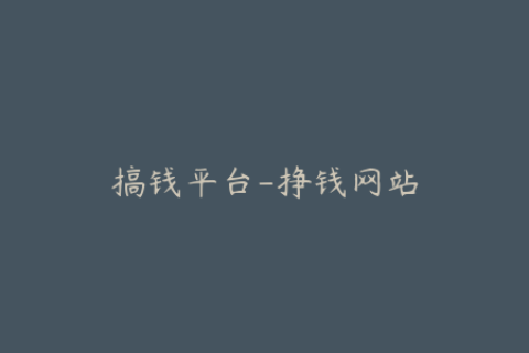 搞钱平台-挣钱网站