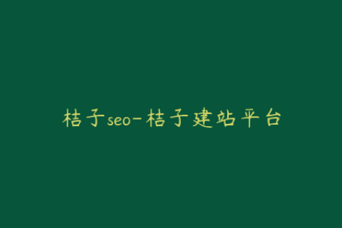 桔子seo-桔子建站平台