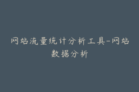 网站流量统计分析工具-网站数据分析