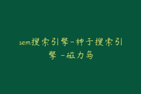 sem搜索引擎-种子搜索引擎 -磁力岛