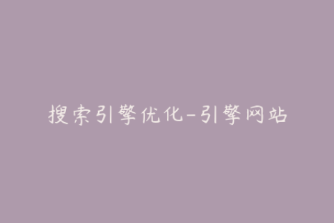 搜索引擎优化-引擎网站