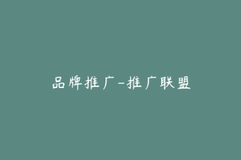 品牌推广-推广联盟