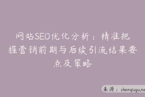 网站SEO优化分析：精准把握营销前期与后续引流结果要点及策略