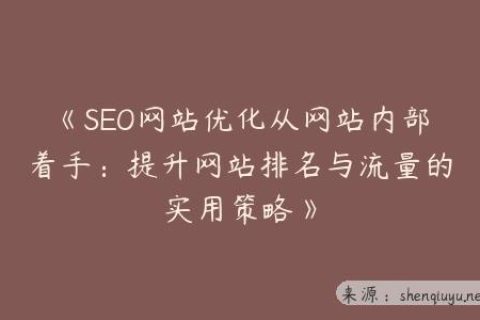 《SEO网站优化从网站内部着手：提升网站排名与流量的实用策略》